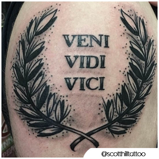 Veni Vidi Vici Tattoo - Idee, storia e significato della celebre frase  latina